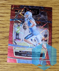 2022 Panini Select Draft Picks Sam Howell #3 Red Velocity Prizm Concourse