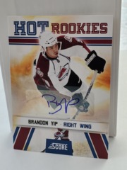 2010-11 Panini Score Hot Rookies Auto Brandon Yip #507 Avalanche