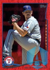 2014 Topps Update Red Hot Foil Nick Tepesch #US-124 Texas Rangers