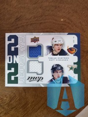 2008-09 Upper Deck MVP Two on Two Jerseys #J2-BNLE Enstrom Bieksa Lundin Niskanen