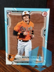 2021 Bowman Sky Blue Border 439/499 Ryan Mountcastle #41 Rookie RC