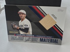 2024 Topps Series 1 Carlos Correa #MLM-CC Major League Material 005/199 Game Used Bat