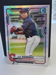 2021 Bowman Chrome Refractor 191/499 Jose Ramirez #19 Indians