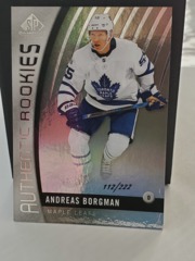 2017-18 SP Game Used Authentic Rookies Rainbow 112/222 Andreas Borgman #118