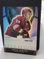 2008-09 UD Trilogy Rookie Premieres 359/999 Kevin Porter #115 Coyotes