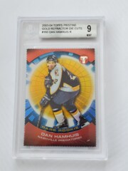 2003-04 Topps Pristine Gold Refractor Die Cuts #160 Dan Hamhuis 25/33 Rare Rookie Beckett 9 MINT 0003112768