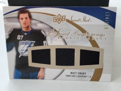 2007-08 Upper Deck Sweet Shot 124/599 Matt Smaby #120 Triple Rookie Jerseys