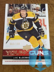 2012-13 Young Guns Exclusives LANE MACDERMID Rookie 002/100