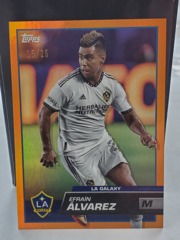 2023 Topps MLS Efrain Alvarez #167 Orange Foil 15/25 LA Galaxy