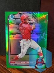 2022 Bowman Chrome Green SP 26/99 Angels #BCP-38 Alexander Ramirez