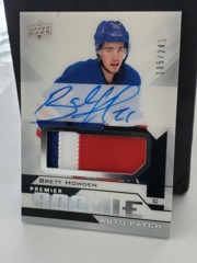 2018-19 Upper Deck Premier Rookie Auto Patch #AR-BH Brett Howden 105/249 Rangers