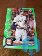 2022 Bowman Carlos Correa Neon Green Parallel 140/399 Houston Astros #3
