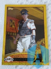 2012 Topps Gold Sparkle Eli Whiteside #127 San Francisco Giants