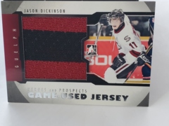 2013 ITG Silver Version #M-10 Jason Dickinson Game-Used Jersey Heros And Prospects Guelph