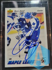 1991-92 Upper Deck #241 Peter Zezel Maple Leafs Signed AUTO