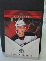 2009-10 SP Game Used Edition Authentic Rookies 301/699 Matthew Corrente #155 New Jersey