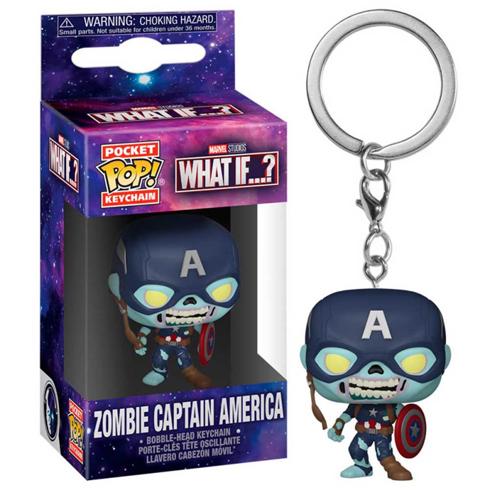 Zombie Captain America Pop! Keychain What If...?