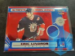 2004 Prism Eric Lindros Game-Worn Jersey Patch RED /75