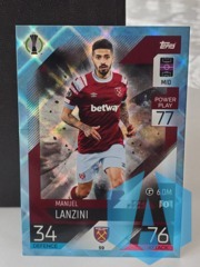 2022-23 Topps Match Attax UEFA League Manuel Lanzini #59 Crystal Blue