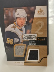 2008-09 SP Game Used Edition Authentic Fabrics Dual Jerseys Gold 32/50 Steve Bernier #AF-BR