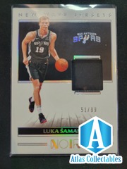 2019 Panini Noir /99 Luka Samanic #NW-LSM Rookie Patch RC