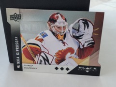 2009-10 UD Black Diamond Triple Horizontal Die-Cut #BD7 Miikka Kiprusoff