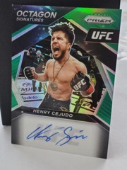 2021 Panini Prizm UFC Green Henry Cejudo #OS-HCJ Octagon Signatures Auto