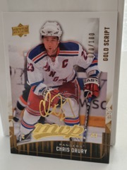 2009-10 Upper Deck MVP Gold Script #102 Chris Drury 070/100 New York Rangers