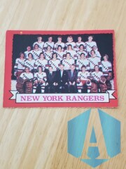1973-74 O PEE CHEE Rangers Team Check List #102 New York Rangers