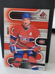 2022-23 SP Game Used Red #146 Larry Robinson 046/271 Montreal Canadiens
