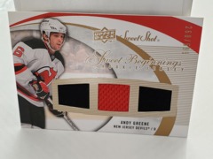 2007-08 UD Sweet Shot Beginnings Rookie Triple Jerseys 268/599 Andy Greene #122 New Jersey
