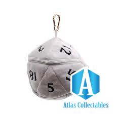 D20 Plush Dice Bag - WHITE