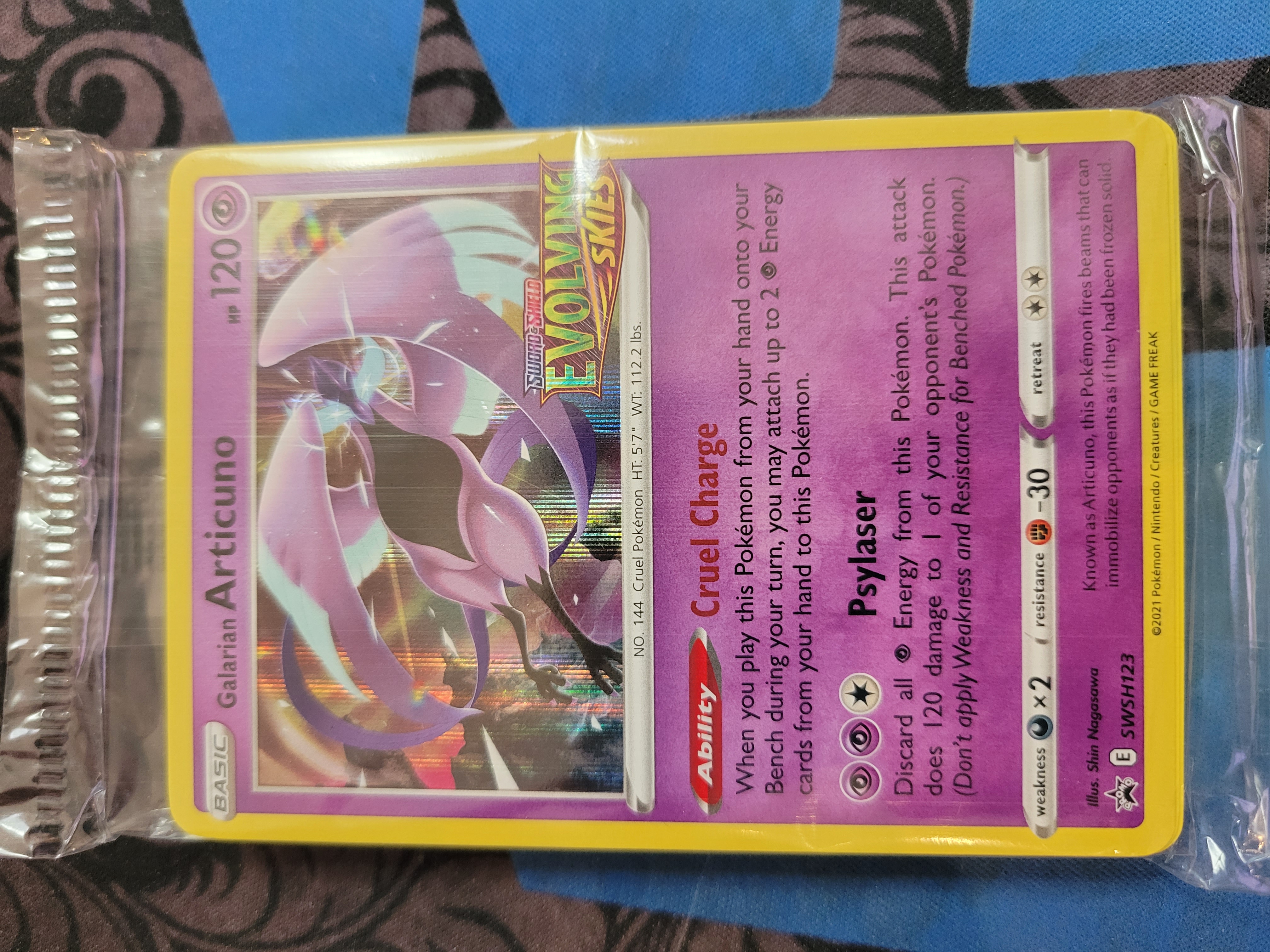 Prerelease Galarian Articuno SWSH123 SEALED