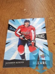2020-21 Upper Deck Allure Grand Entrance Blue 39/99 Alexander Alexeyev Rookie