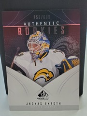 2009-10 SP Game Used Jhonas Enroth #150 Authentic Rookies 255/699 Buffalo Sabres