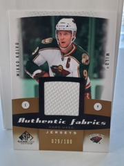 2010-11 SP Game Used Edition Authentic Fabrics Gold 029/100 Mikko Koivu #AF-MK