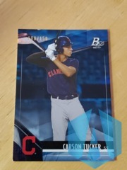 2021 Bowman Platinum Blue 100/150 Carson Tucker #TOP-53 Cleveland