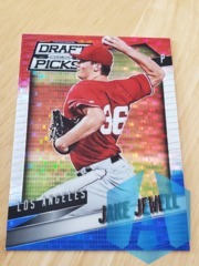 2014 Prizm Perennial Draft Picks Red White & Blue Pulsar Prizms Jake Jewell #54