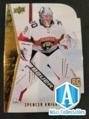 2021-22 UD Die Cut Spencer Knight #RDT-3 Gold RC Florida