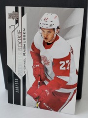 2018-19 Upper Deck Premier Rookie #93 Michael Rasmussen 130/199 Red Wings