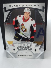 2019-20 Upper Deck Black Diamond Rookie Gems 195/399 Vitaly Abramov #RG-VA RC