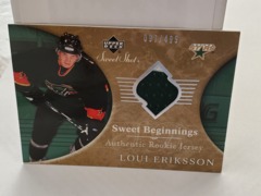 2006-07 Upper Deck Sweet Shot Beginnings Jersey 097/499 Loui Eriksson #120 Rookie