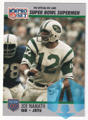 1990 NFL Pro Set Super Bowl Supermen Joe Namath #34 New York Jets