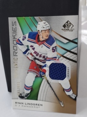 2019-20 UD SP Game Used Authentic Rookies Ryan Lindgren #154 Jersey 581/599
