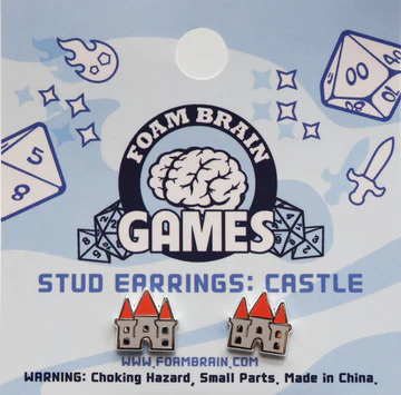 Stud Earrings: Castle