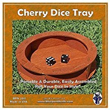Circular Dice Tray - Cherry