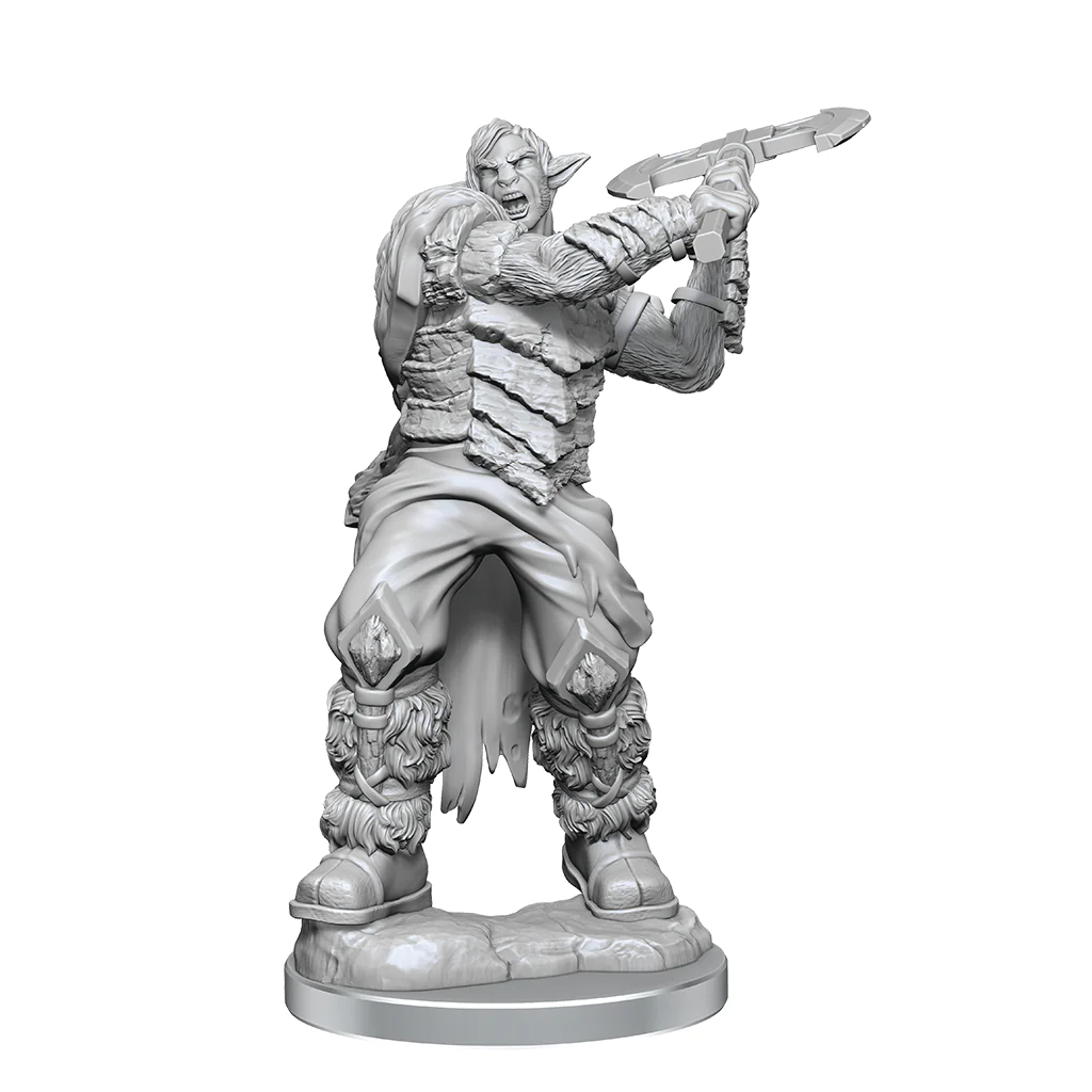 Critical Role Unpainted Miniatures: W04 Ashari Stoneguard & Ashari Skydancer