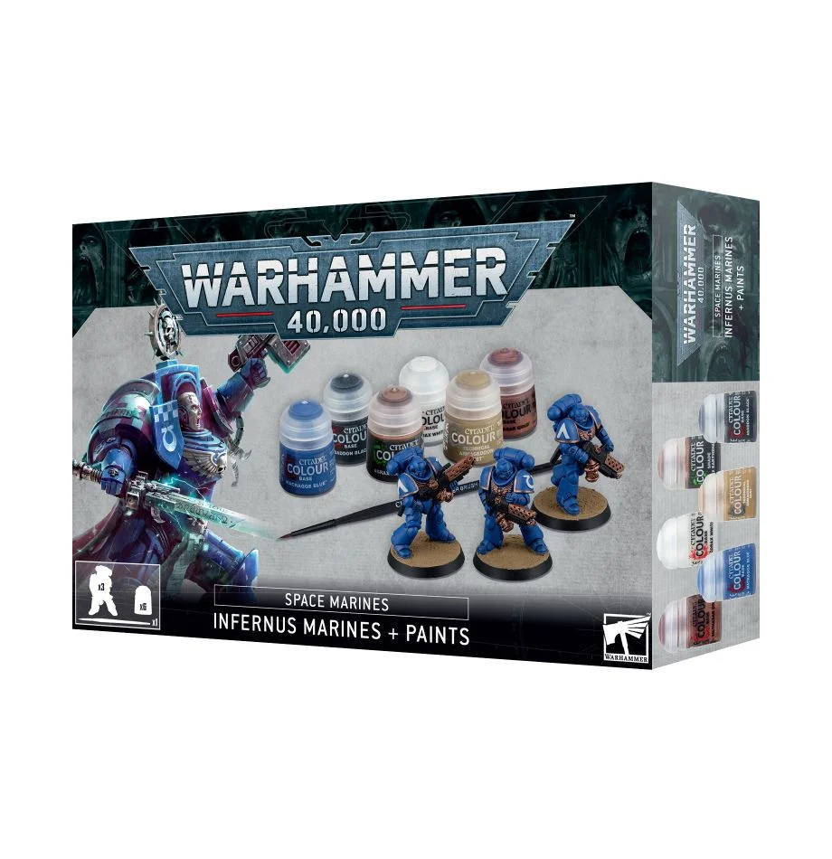 Space Marines: Infernus Space Marines + Paints Set 60-11