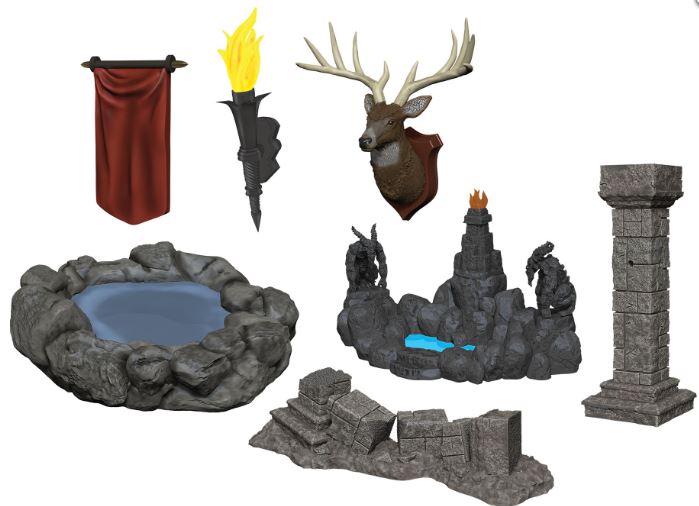 WizKids Deep Cuts Unpainted Miniatures: W11 Pools & Pillars