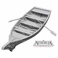 WizKids Deep Cuts Unpainted Miniatures: W18 Rowboat & Oars